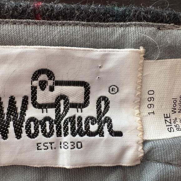 Vintage Woolrich Gray Plaid Wool Pants 38x30 USA Made w/ Original Suspenders - Picture 4 of 9